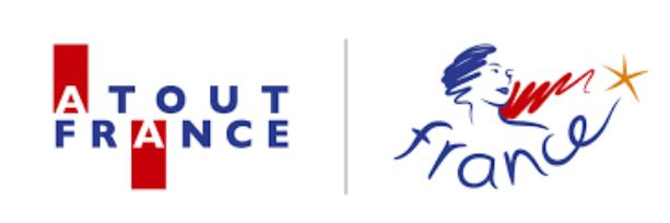 The logos for atout france and france.