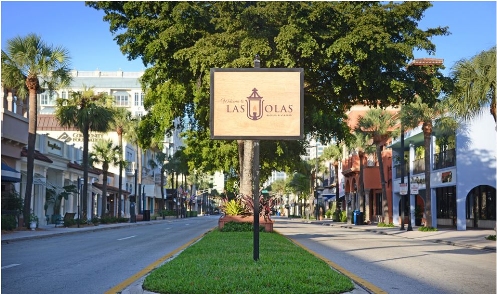 The beautiful shopping area of Las Olas Boulevard. (Photo courtesy of Greater Fort Lauderdale). 