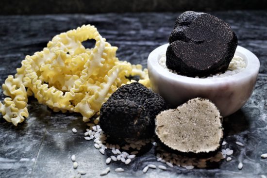 large photo of truffles and butter ribbon